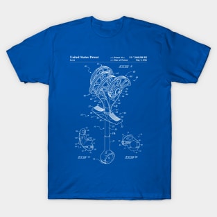 Climbing Anchor Patent - Rock Climber Art - Blueprint T-Shirt